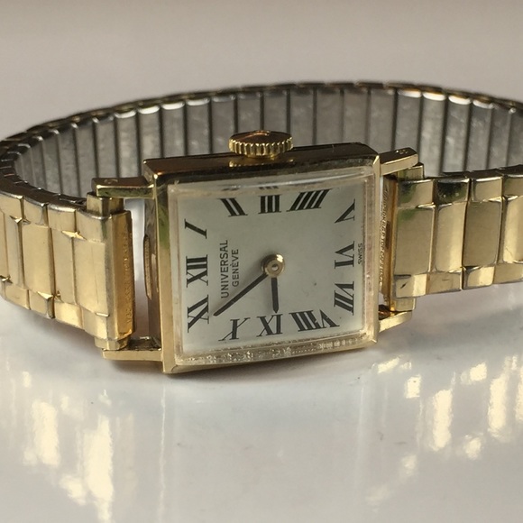 Vintage 14K Universal Geneve Tank Wristwatch, Works - Picture 7 of 12